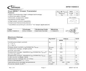 SPB11N60C3ATMA1.pdf